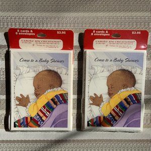 Vintage Carole Joy Creations "Baby Shower" Invitation - 2 packs